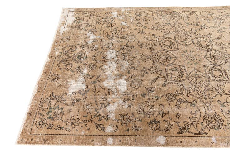 Detail image of 4' 9 x 8' Hand Knotted Ultra Vintage Persian Wool Rug