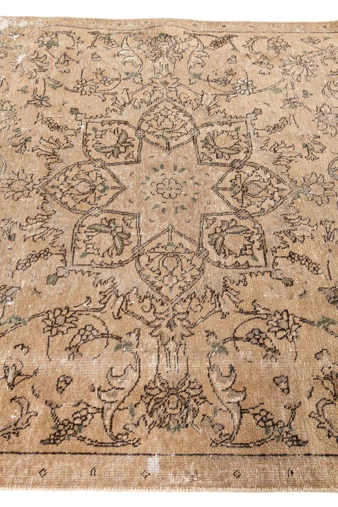 4' 9 x 8' Hand Knotted Ultra Vintage Persian Wool Rug