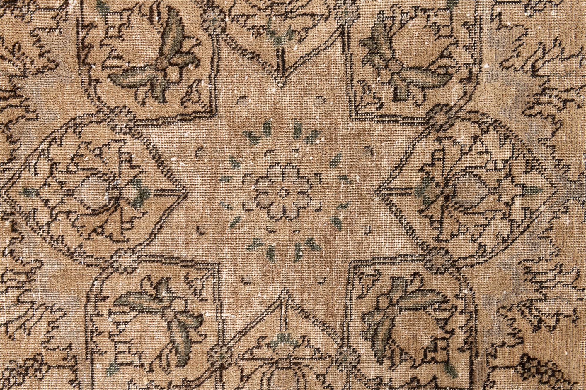 4' 9 x 8' Hand Knotted Ultra Vintage Persian Wool Rug