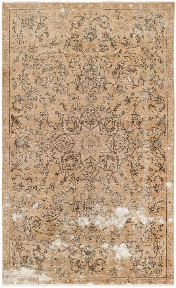 4' 9 x 8' Hand Knotted Ultra Vintage Persian Wool Rug