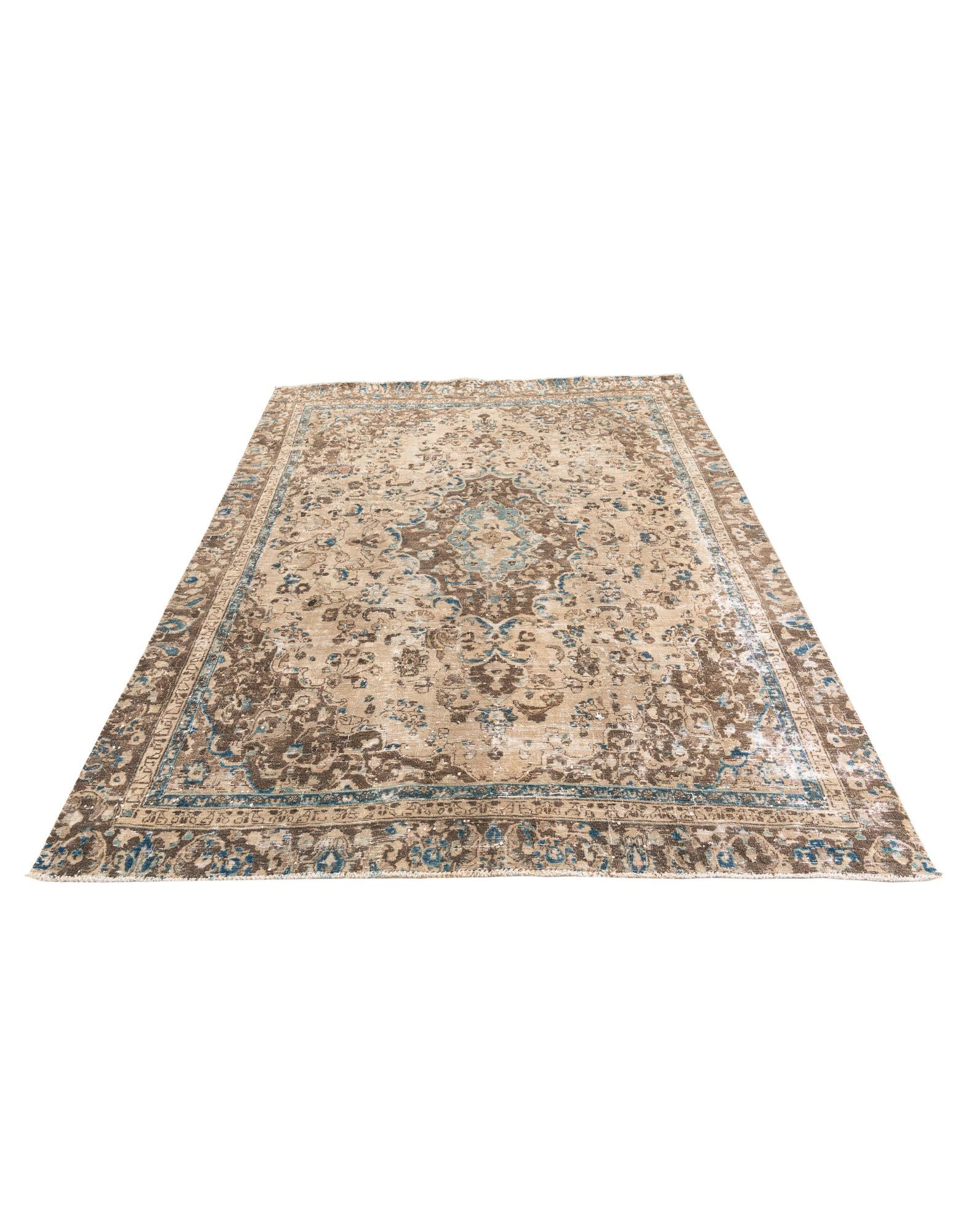 7' x 8' 8 Hand Knotted Ultra Vintage Persian Wool Rug