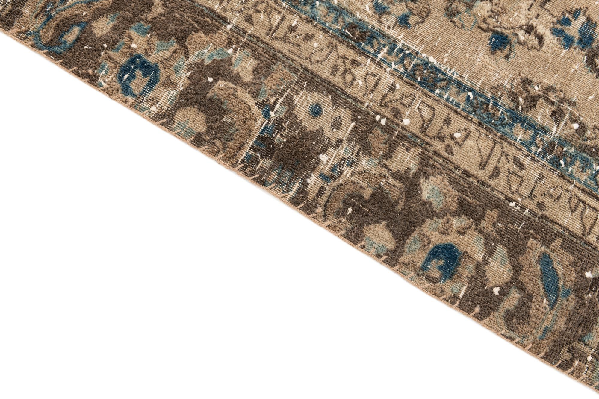 7' x 8' 8 Hand Knotted Ultra Vintage Persian Wool Rug