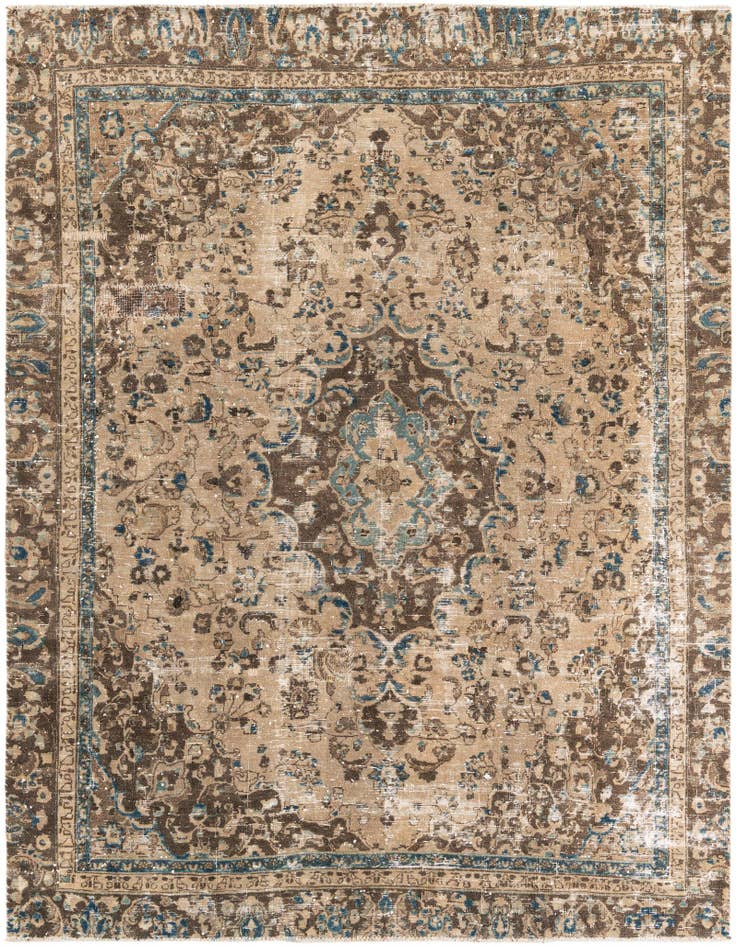 Detail image of 7' x 8' 8 Hand Knotted Ultra Vintage Persian Wool Rug
