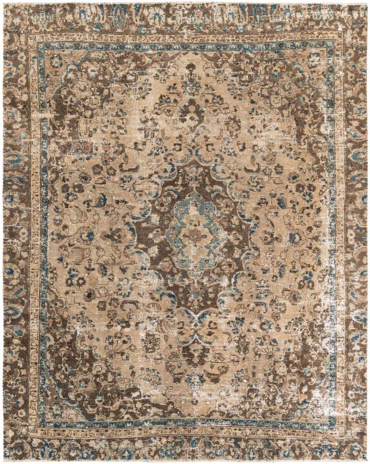 7' x 8' 8 Hand Knotted Ultra Vintage Persian Wool Rug