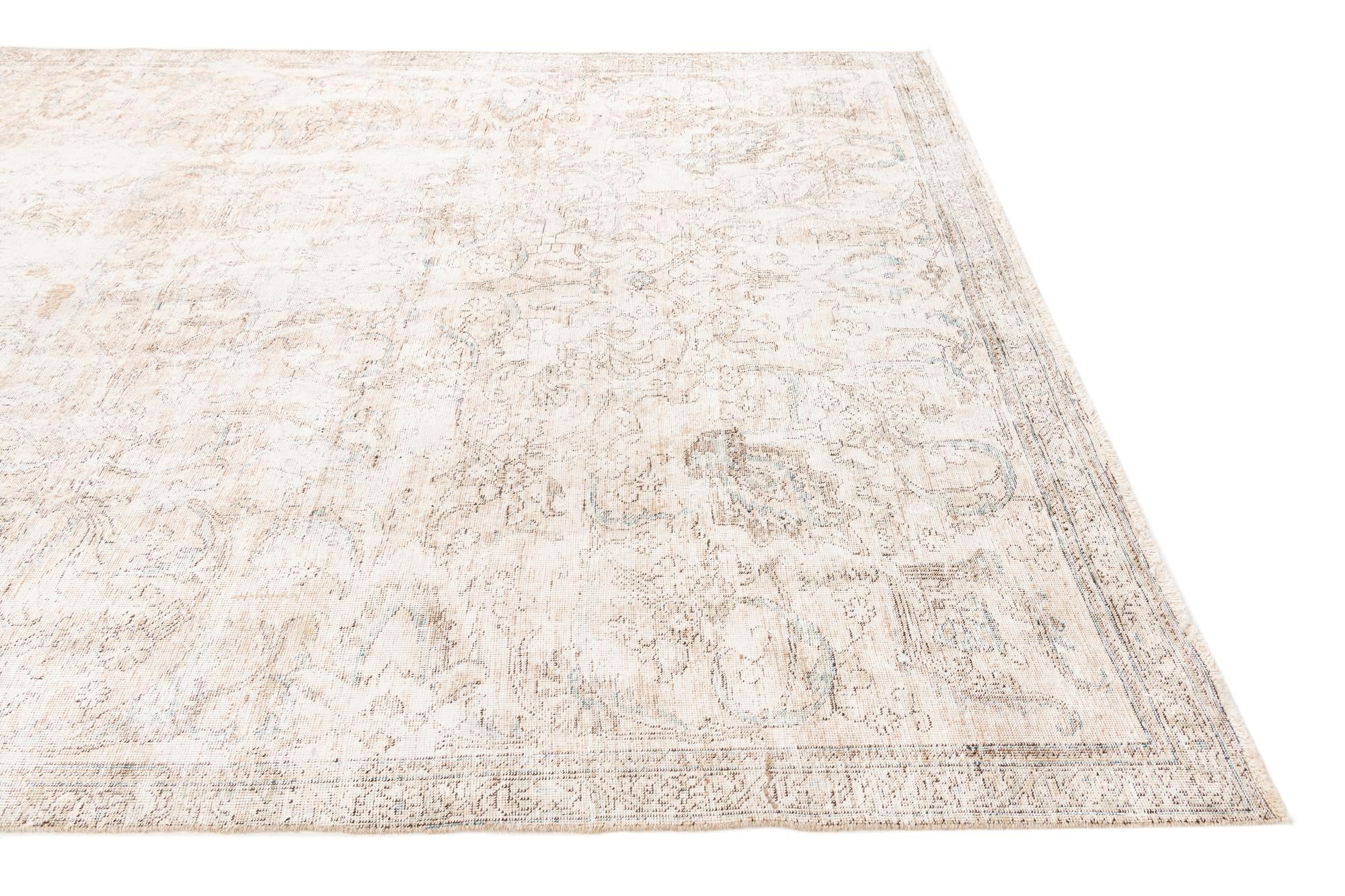 7' x 10' 10 Hand Knotted Ultra Vintage Persian Wool Rug