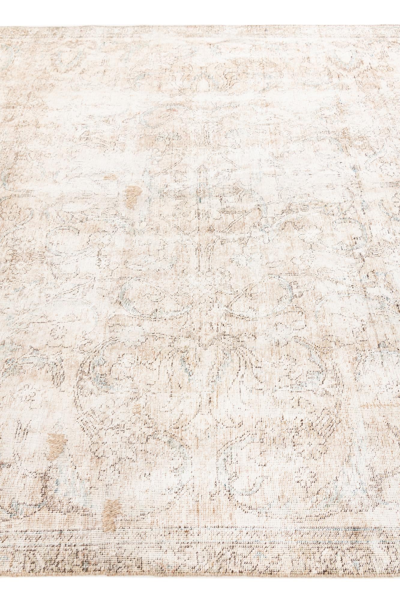 7' x 10' 10 Hand Knotted Ultra Vintage Persian Wool Rug
