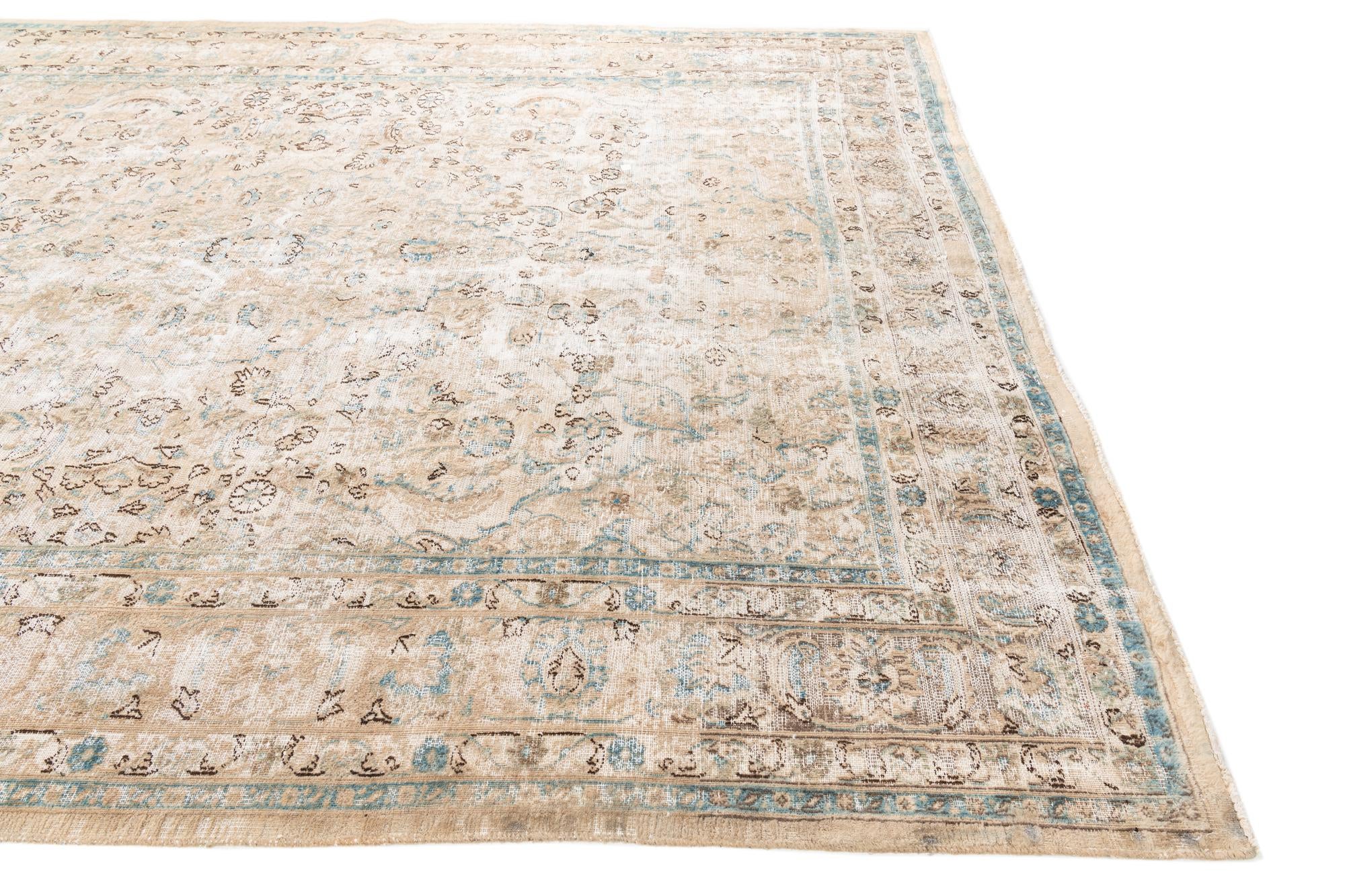 8' 2 x 10' 8 Hand Knotted Ultra Vintage Persian Wool Rug