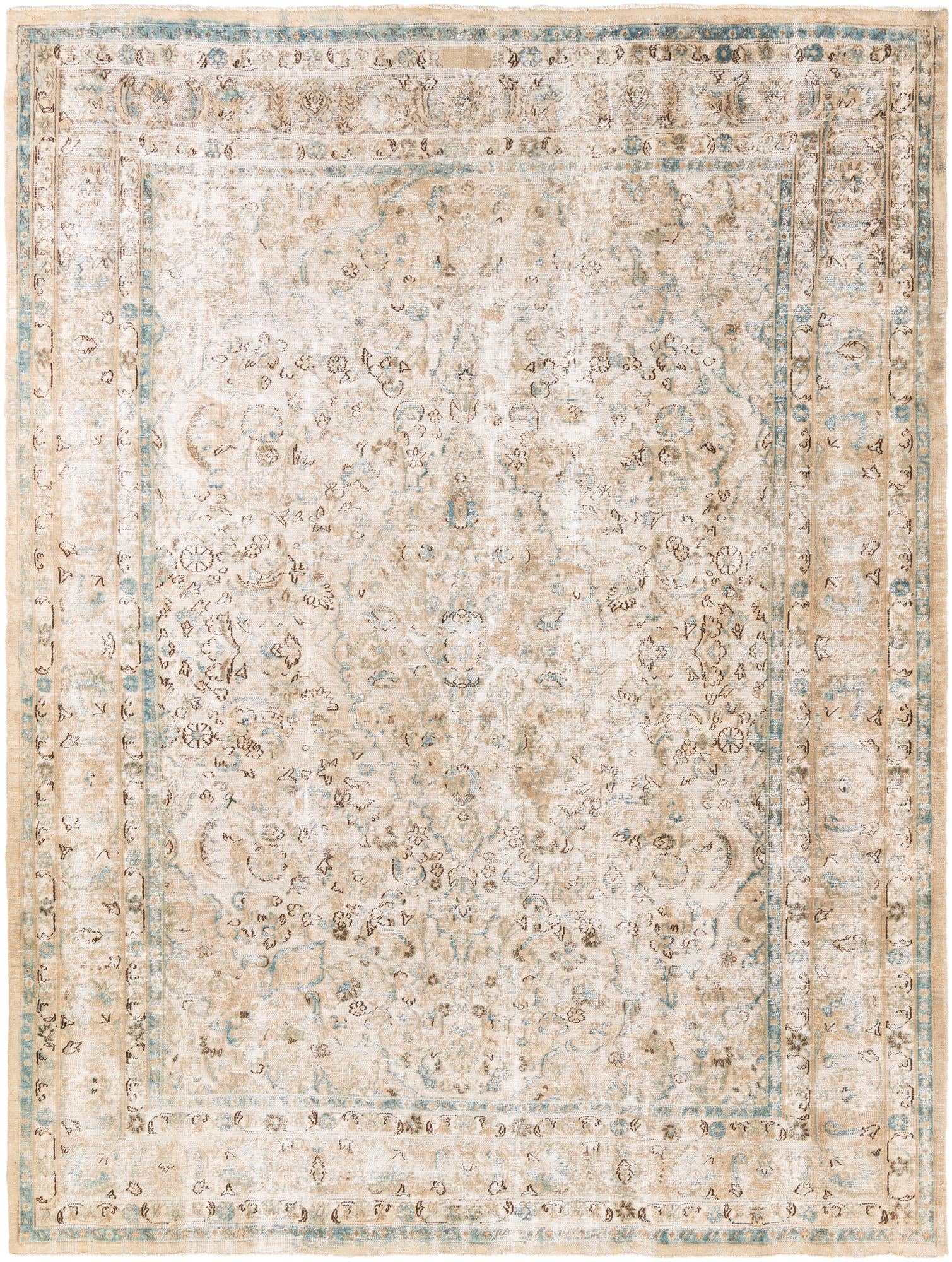 8' 2 x 10' 8 Hand Knotted Ultra Vintage Persian Wool Rug
