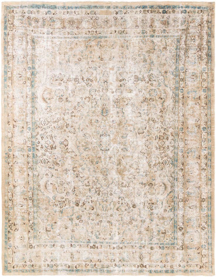 Detail image of 8' 2 x 10' 8 Hand Knotted Ultra Vintage Persian Wool Rug