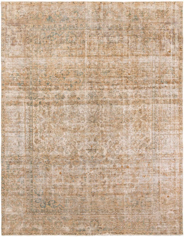 Detail image of 8' 8 x 11' 10 Hand Knotted Ultra Vintage Persian Wool Rug
