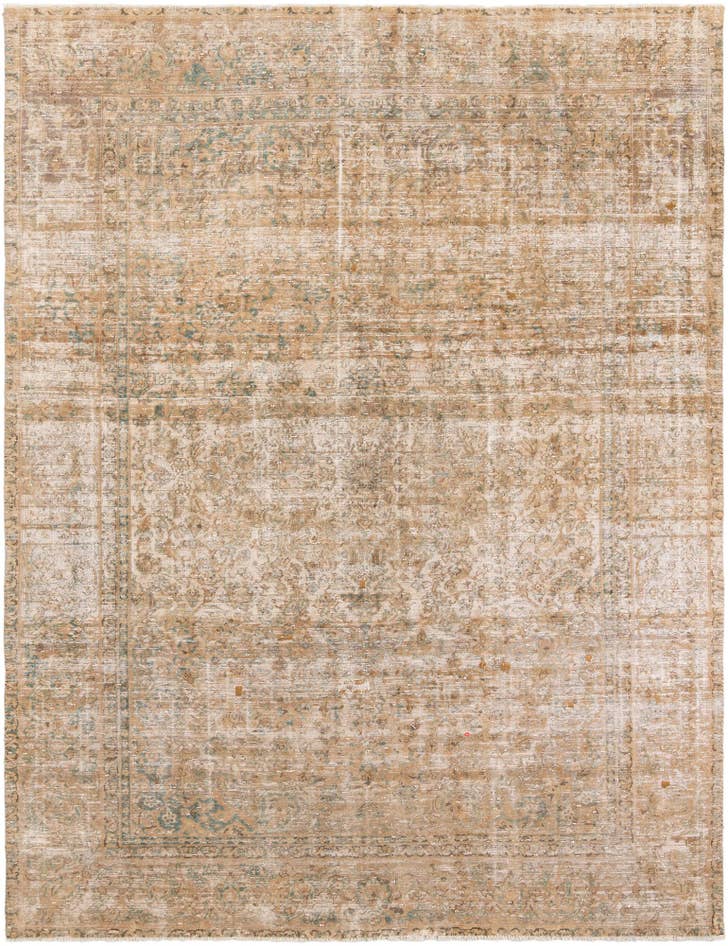 Detail image of 8' 8 x 11' 10 Hand Knotted Ultra Vintage Persian Wool Rug