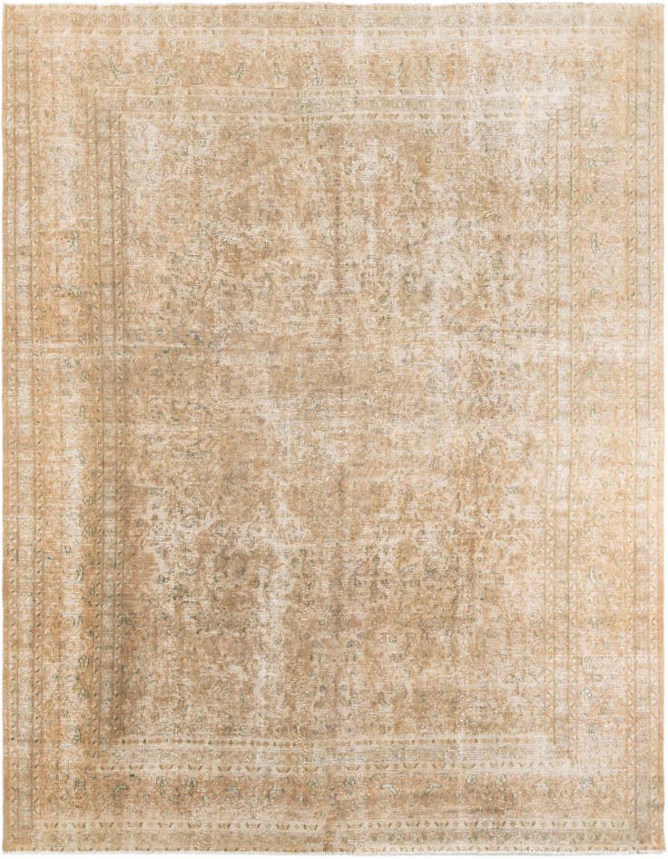 Detail image of 9' 7 x 11' 6 Hand Knotted Ultra Vintage Persian Wool Rug