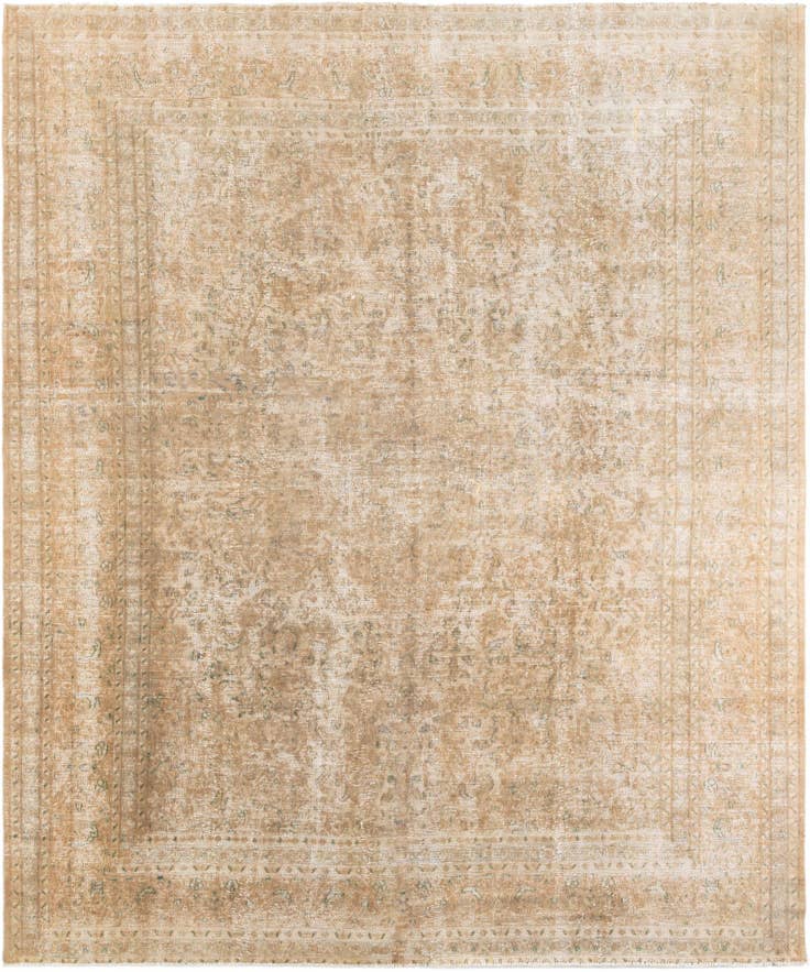 Detail image of 9' 7 x 11' 6 Hand Knotted Ultra Vintage Persian Wool Rug