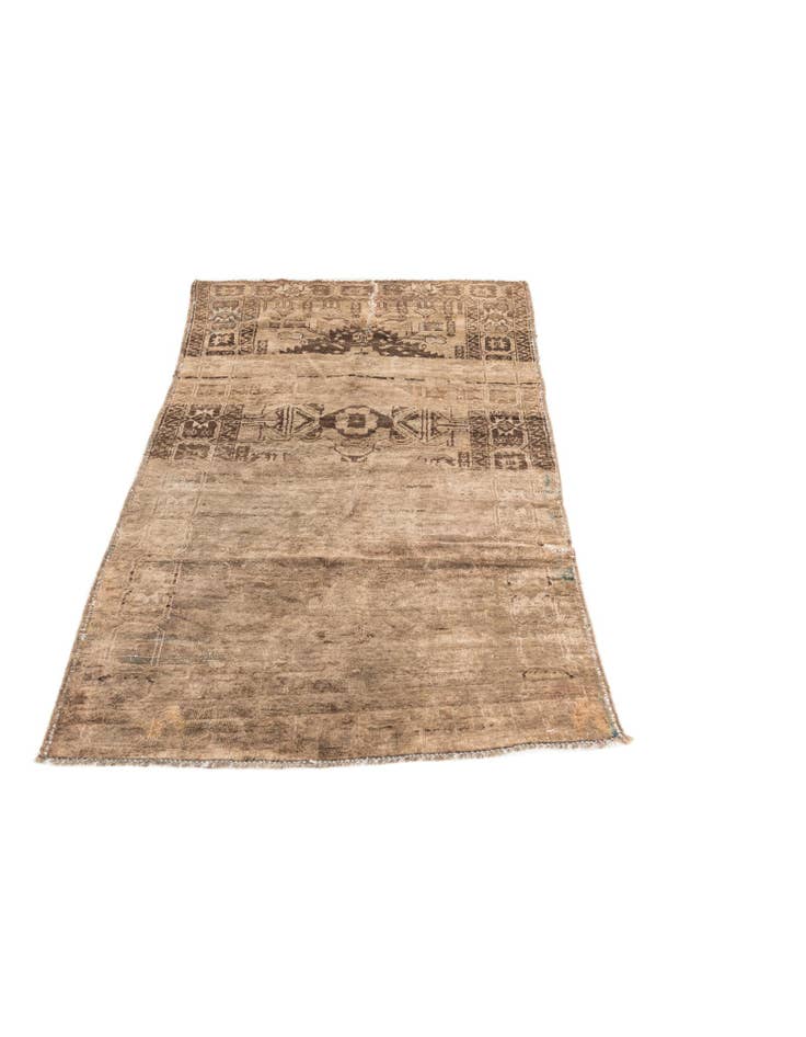 Detail image of 3' 2 x 5' 10 Hand Knotted Ultra Vintage Persian Wool Rug