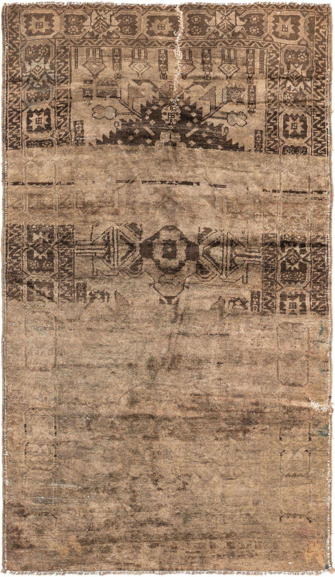 3' 2 x 5' 10 Hand Knotted Ultra Vintage Persian Wool Rug