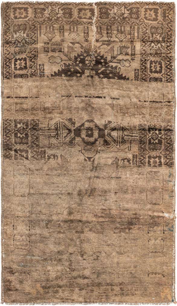 3' 2 x 5' 10 Hand Knotted Ultra Vintage Persian Wool Rug
