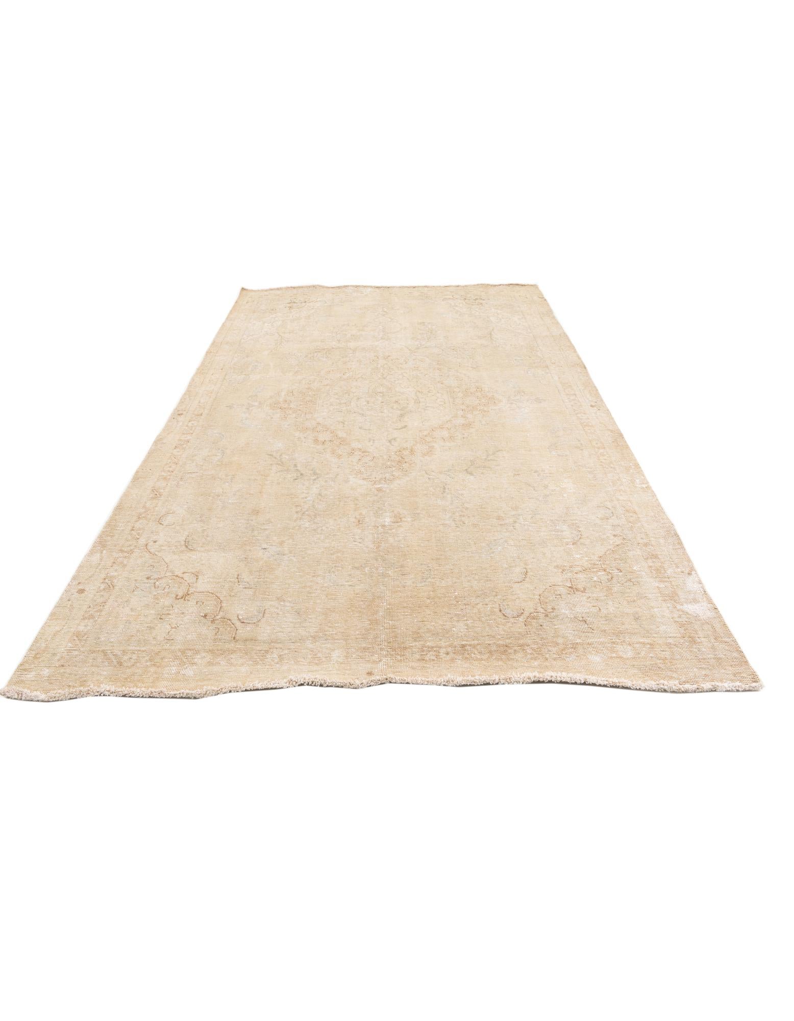 6' 4 x 9' 9 Hand Knotted Ultra Vintage Persian Wool Rug