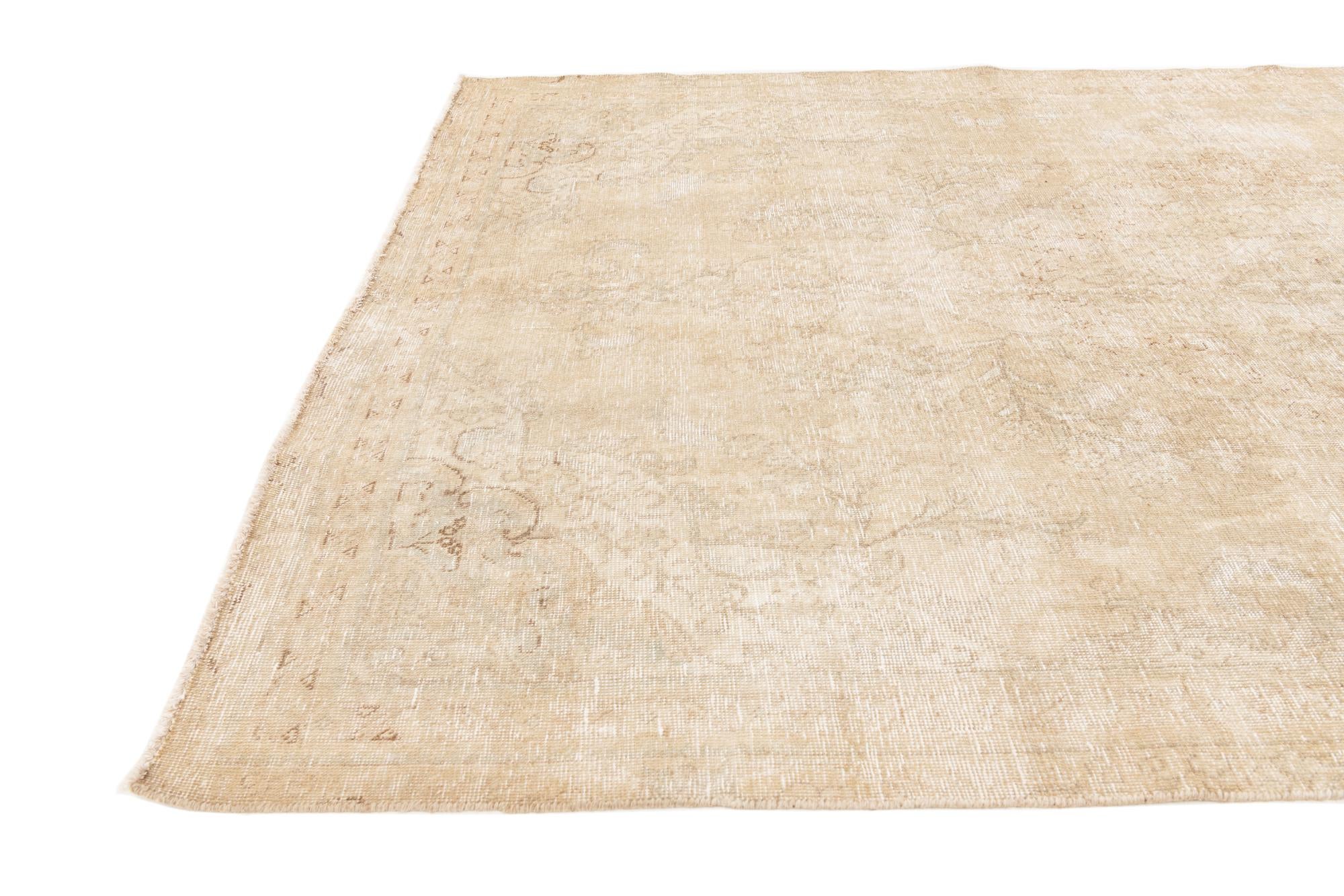 6' 4 x 9' 9 Hand Knotted Ultra Vintage Persian Wool Rug