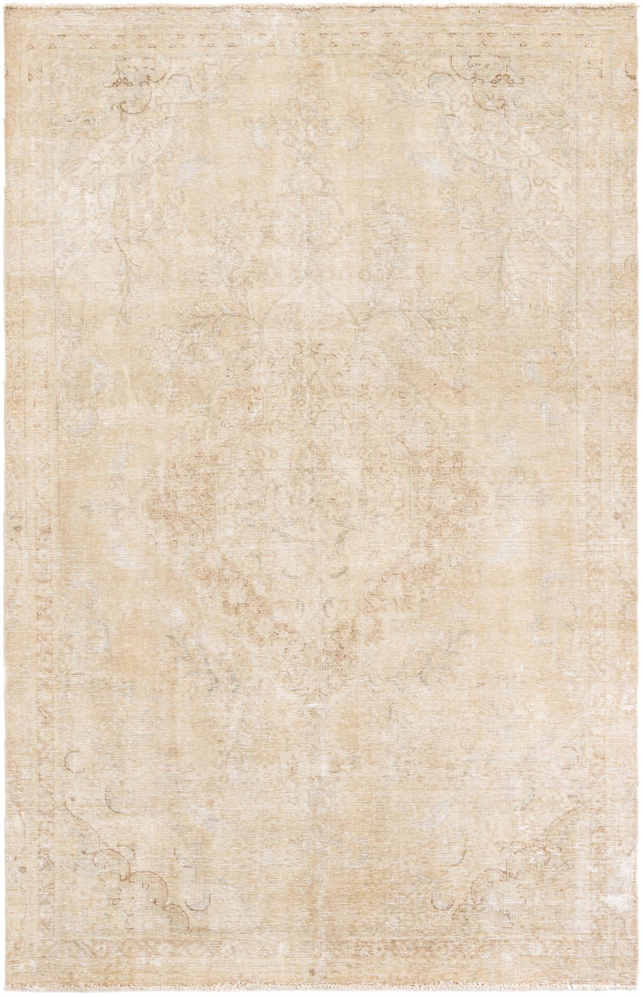 6' 4 x 9' 9 Hand Knotted Ultra Vintage Persian Wool Rug