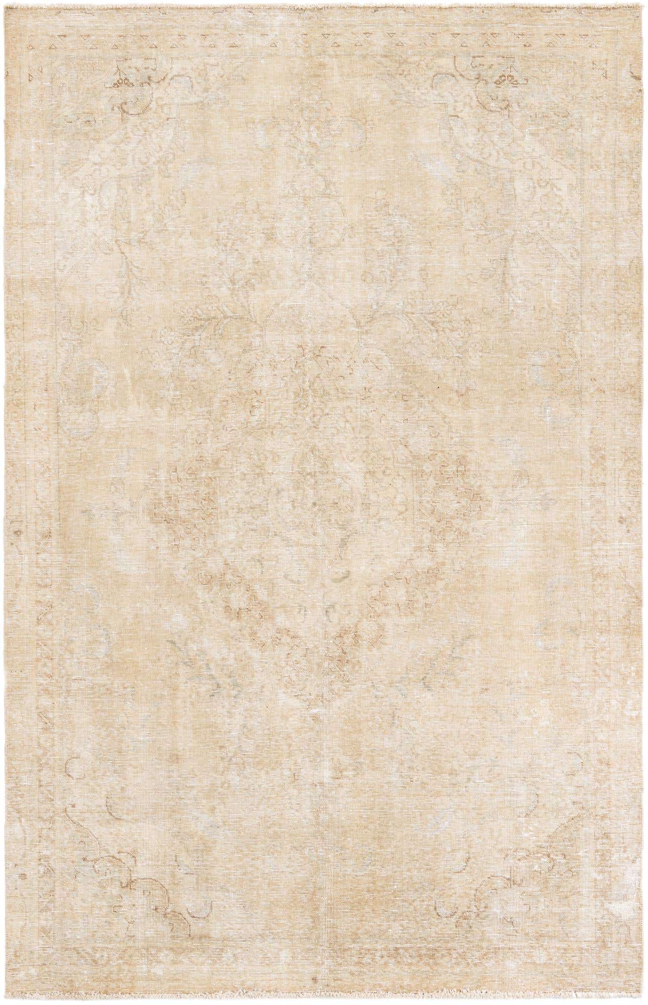 6' 4 x 9' 9 Hand Knotted Ultra Vintage Persian Wool Rug