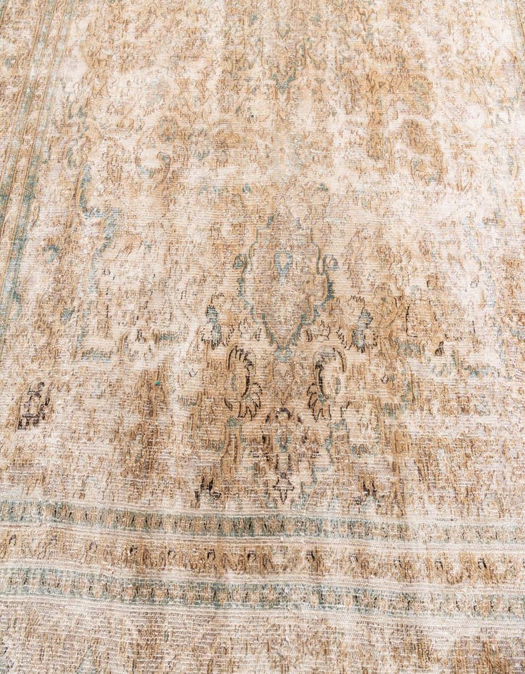 Detail image of 9' 9 x 12' 6  Hand Knotted Ultra Vintage Persian Wool Rug