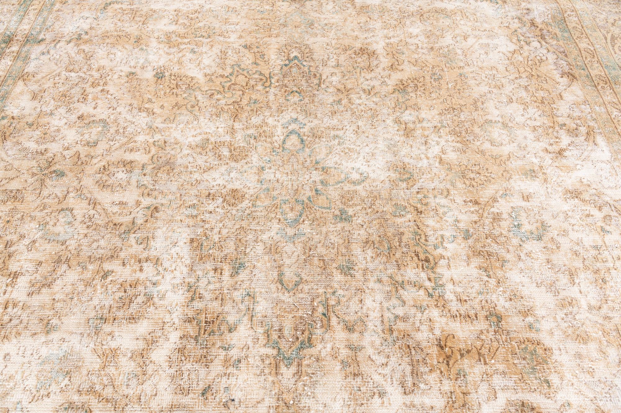 9' 9 x 12' 6 Hand Knotted Ultra Vintage Persian Wool Rug