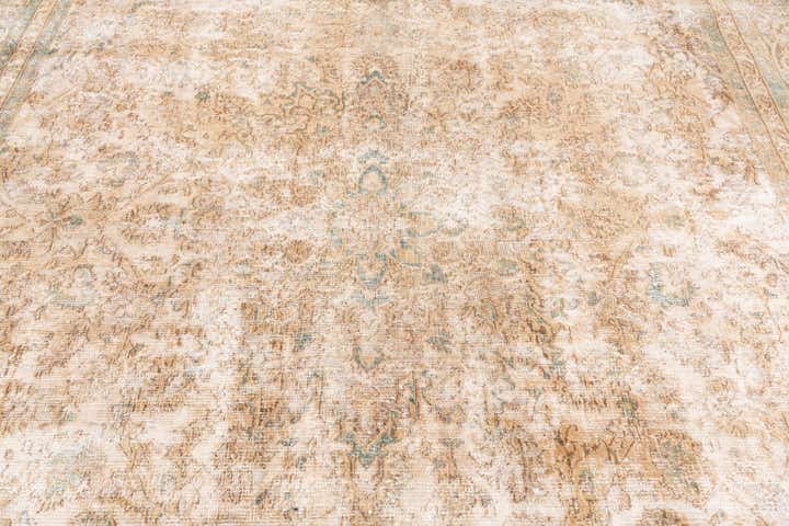 9' 9 x 12' 6 Hand Knotted Ultra Vintage Persian Wool Rug