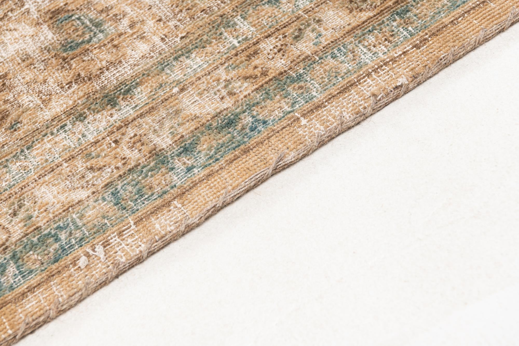 9' 9 x 12' 6 Hand Knotted Ultra Vintage Persian Wool Rug