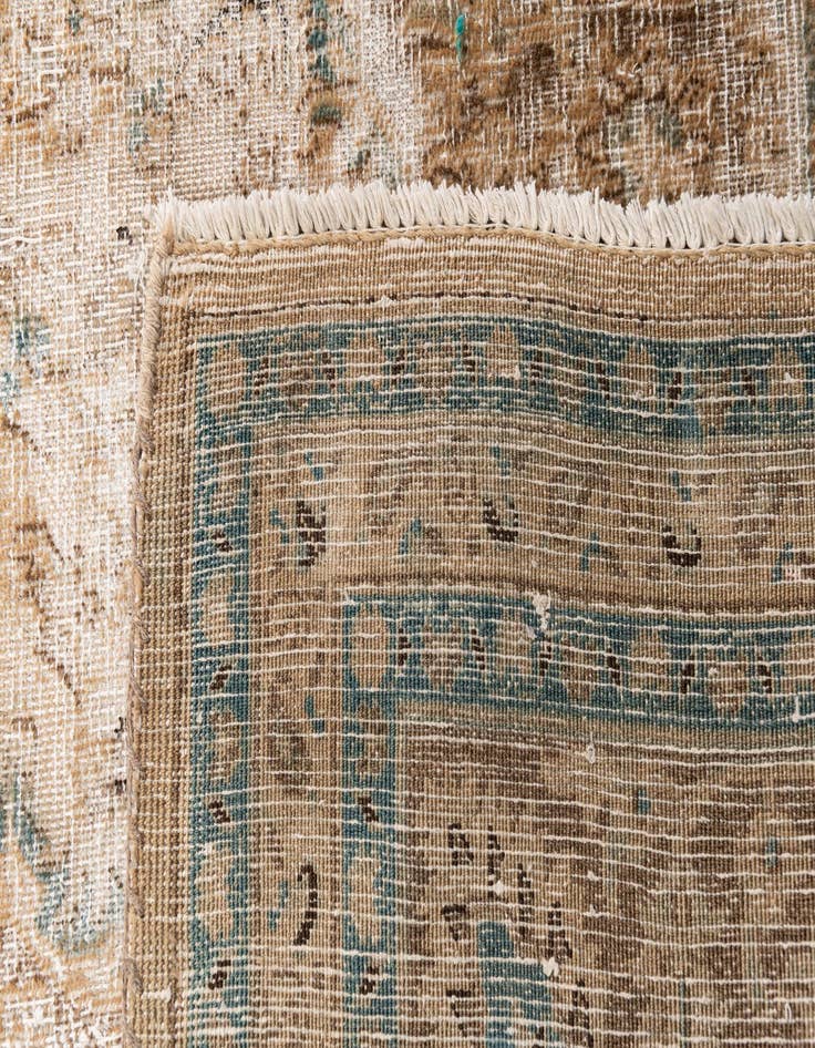 Detail image of 9' 9 x 12' 6  Hand Knotted Ultra Vintage Persian Wool Rug