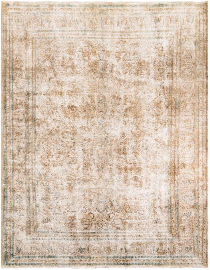 Detail image of 9' 9 x 12' 6 Hand Knotted Ultra Vintage Persian Wool Rug