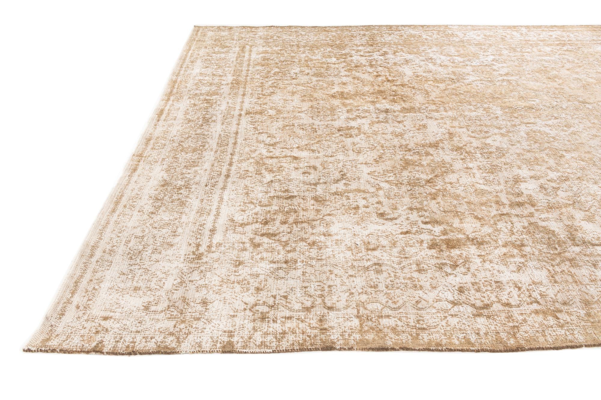9' 5 x 12' 3 Hand Knotted Ultra Vintage Persian Wool Rug