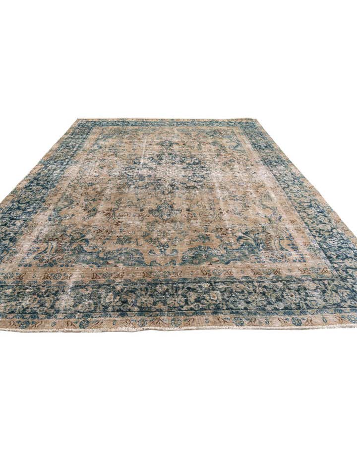 9' 1 x 12' 1 Hand Knotted Ultra Vintage Persian Wool Rug