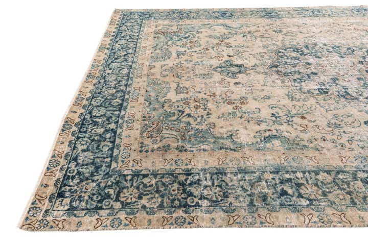 9' 1 x 12' 1 Hand Knotted Ultra Vintage Persian Wool Rug