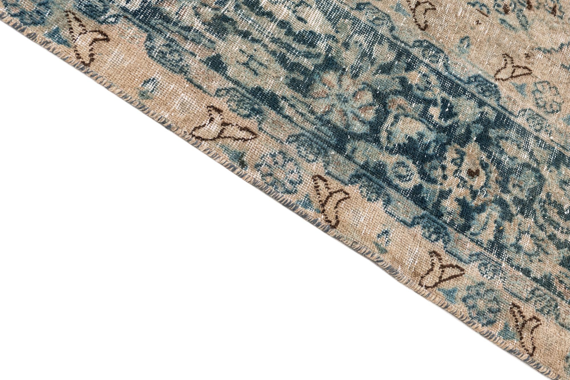 9' 1 x 12' 1 Hand Knotted Ultra Vintage Persian Wool Rug