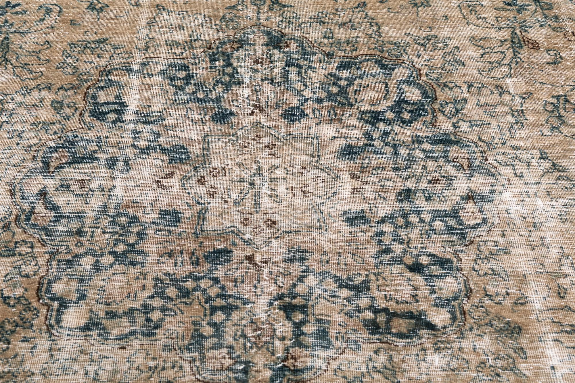 9' 1 x 12' 1 Hand Knotted Ultra Vintage Persian Wool Rug