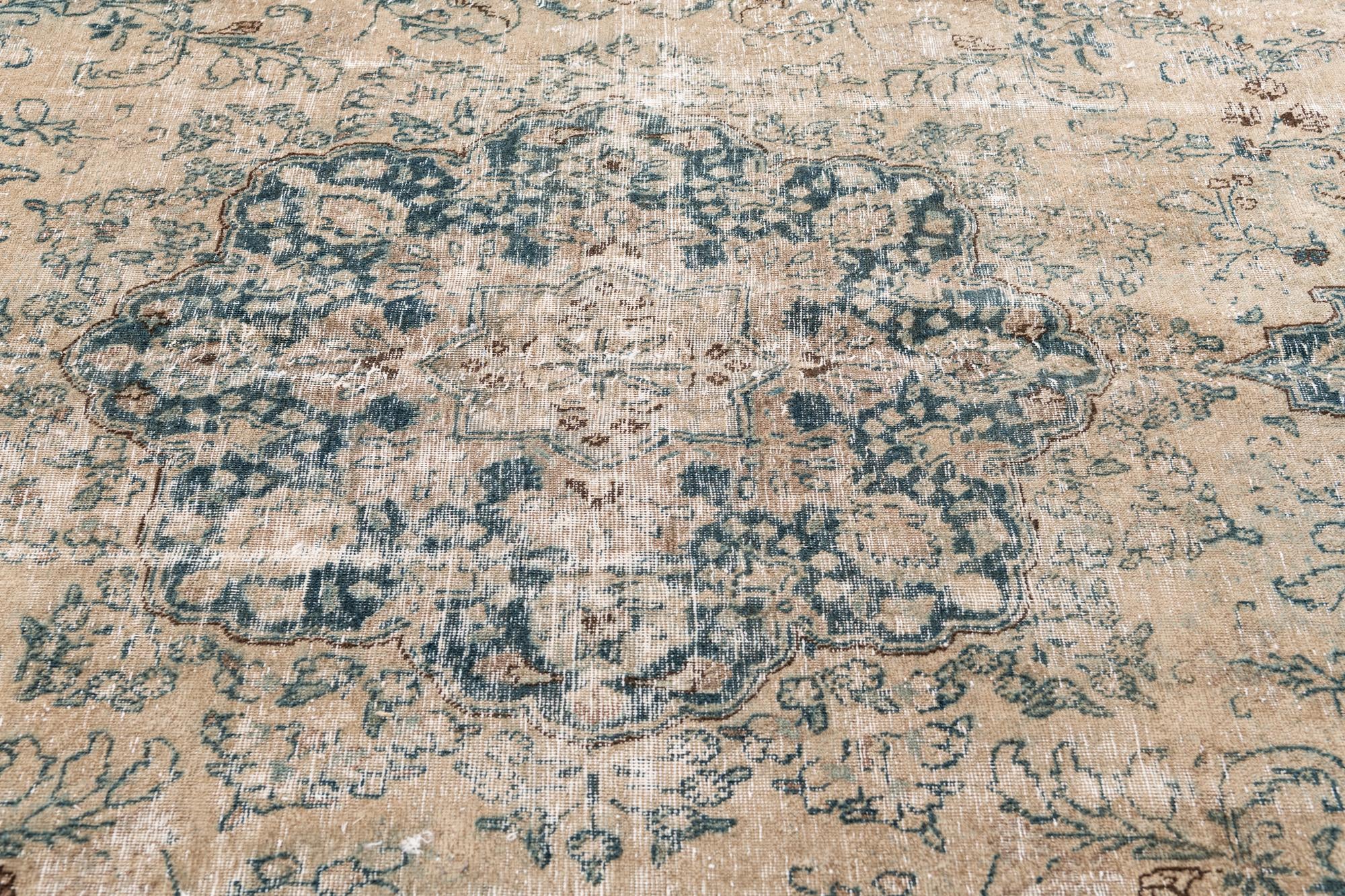 9' 1 x 12' 1 Hand Knotted Ultra Vintage Persian Wool Rug