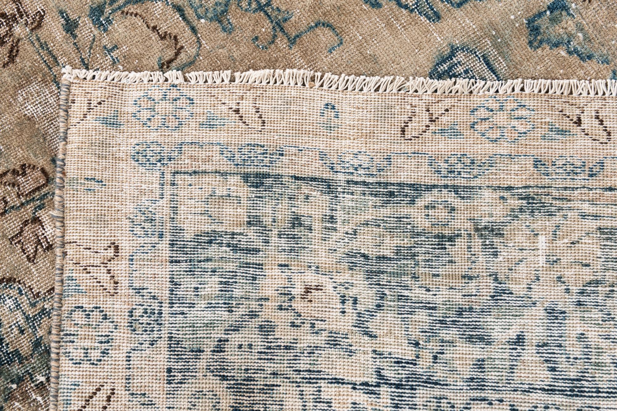 9' 1 x 12' 1 Hand Knotted Ultra Vintage Persian Wool Rug