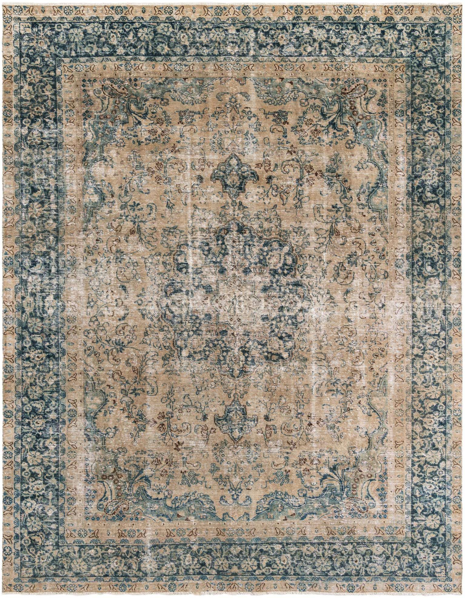 Primary image 9' 1 x 12' 1  Hand Knotted Ultra Vintage Persian Wool Rug