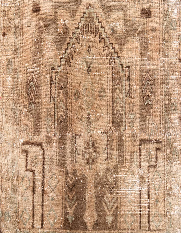 Detail image of 3' 4 x 4' 5  Hand Knotted Ultra Vintage Persian Wool Rug