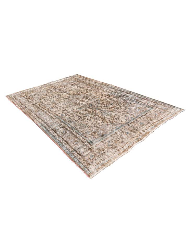 6' 5 x 9' 4 Hand Knotted Ultra Vintage Persian Wool Rug