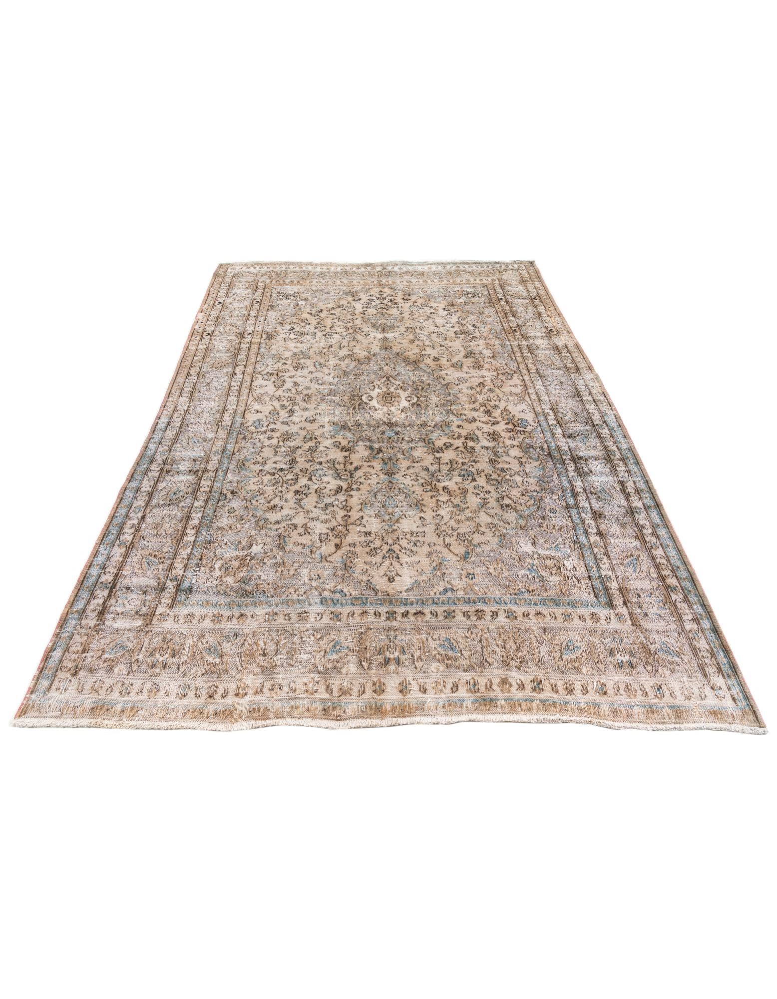 6' 5 x 9' 4 Hand Knotted Ultra Vintage Persian Wool Rug