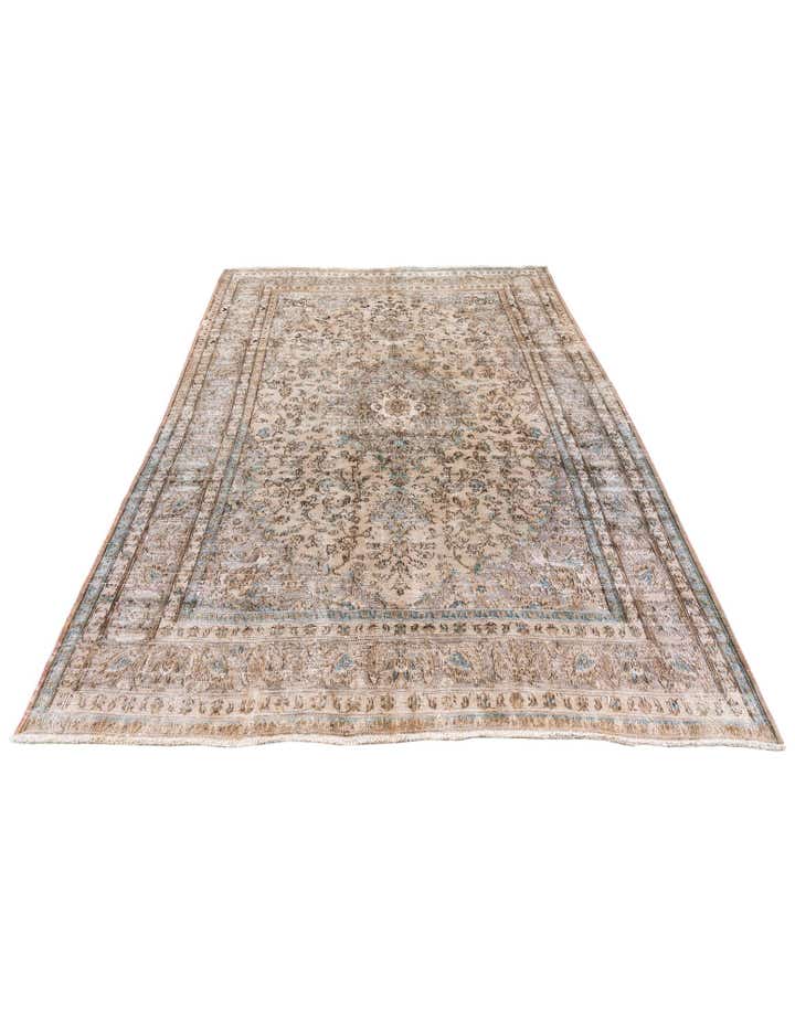 6' 5 x 9' 4 Hand Knotted Ultra Vintage Persian Wool Rug
