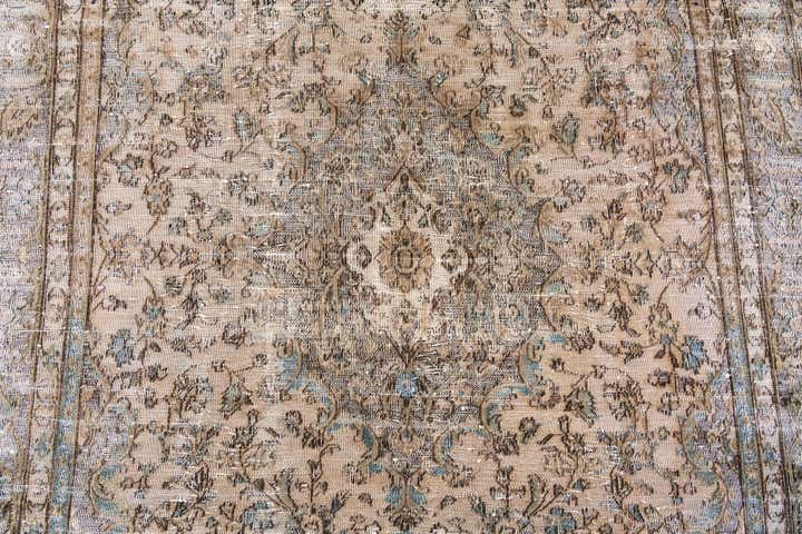 6' 5 x 9' 4 Hand Knotted Ultra Vintage Persian Wool Rug