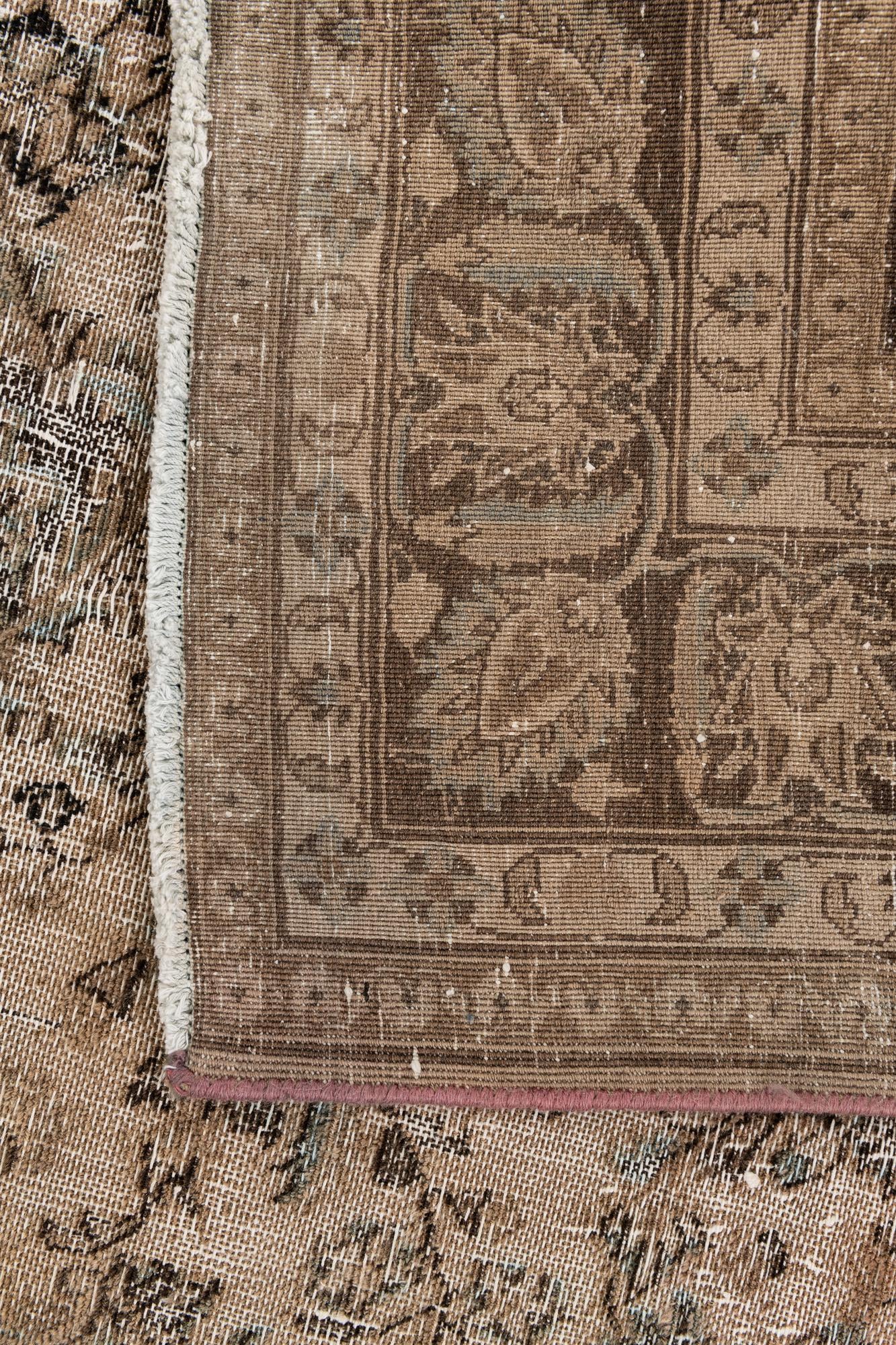 6' 5 x 9' 4 Hand Knotted Ultra Vintage Persian Wool Rug