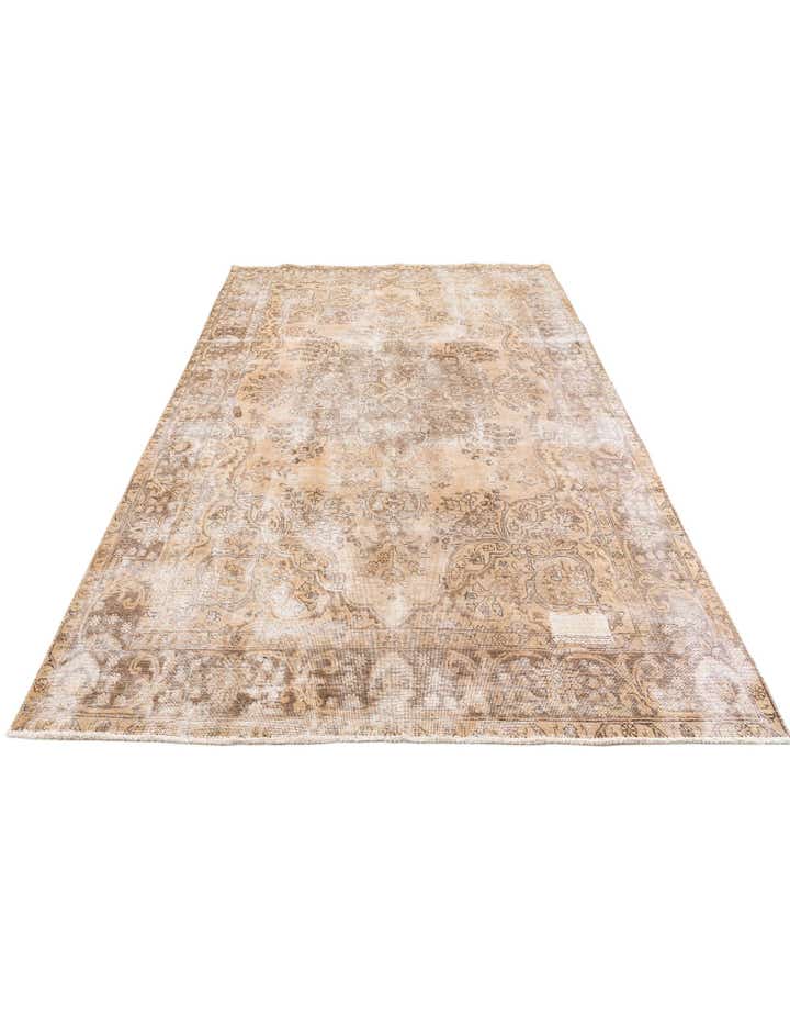 6' 4 x 9' 4 Hand Knotted Ultra Vintage Persian Wool Rug