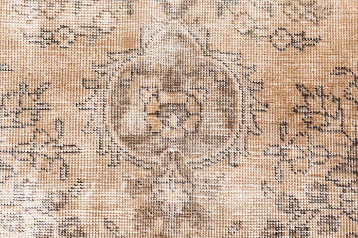 Detail image of 6' 4 x 9' 4 Hand Knotted Ultra Vintage Persian Wool Rug