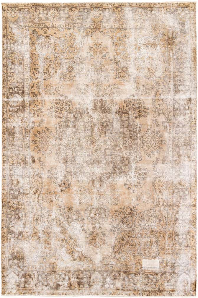 6' 4 x 9' 4 Hand Knotted Ultra Vintage Persian Wool Rug