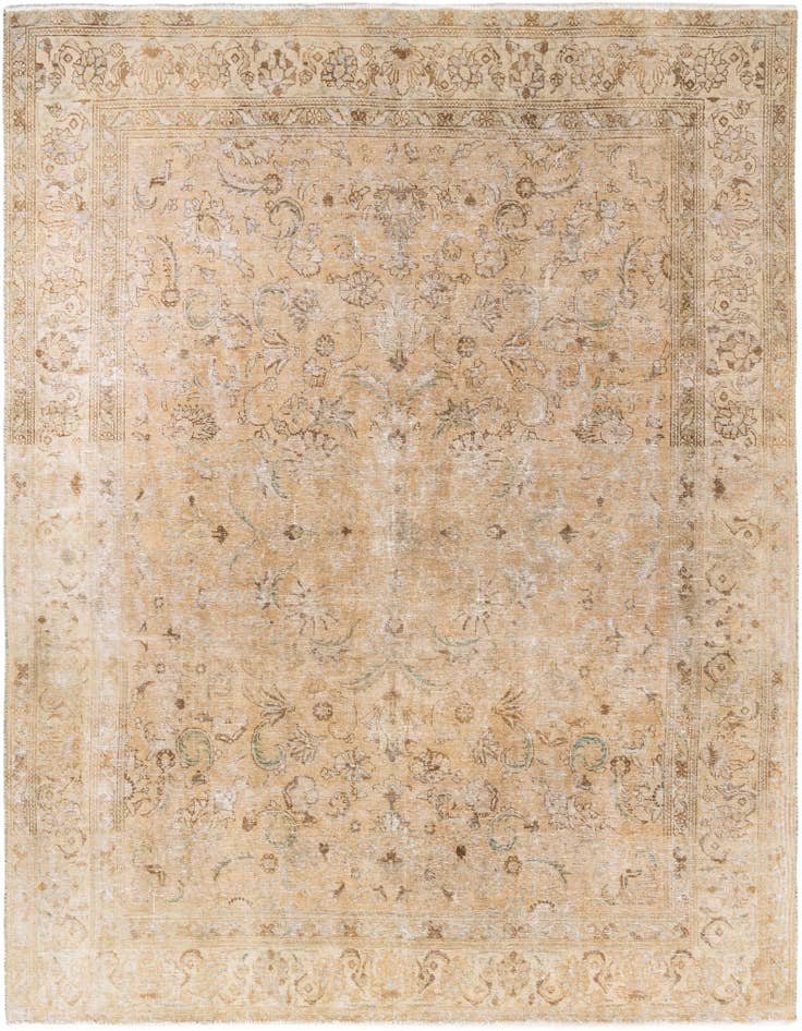 Detail image of 10' x 12' 8 Hand Knotted Ultra Vintage Persian Wool Rug