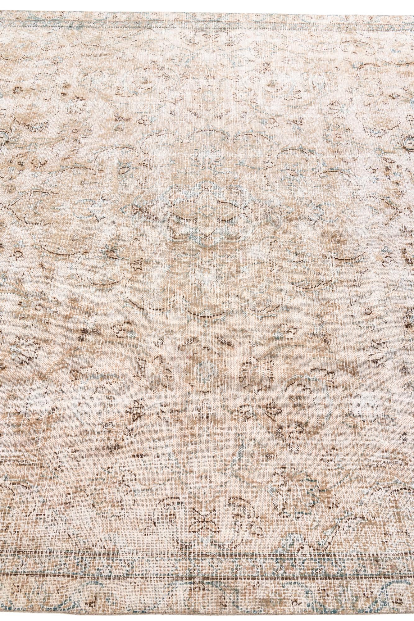 7' 5 x 10' 3 Hand Knotted Ultra Vintage Persian Wool Rug