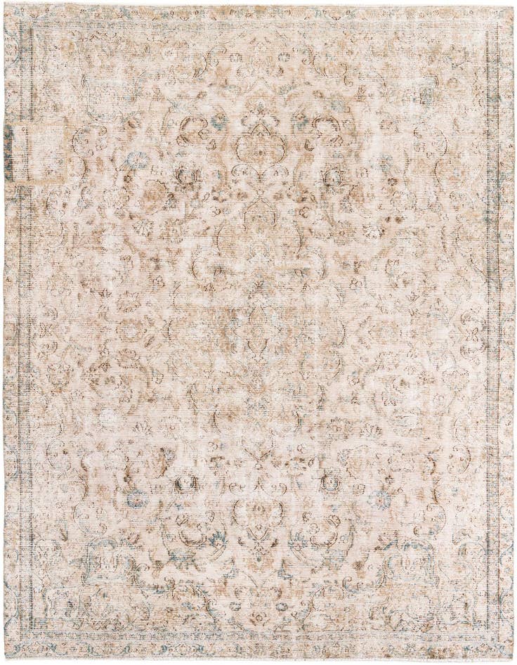 Detail image of 7' 5 x 10' 3 Hand Knotted Ultra Vintage Persian Wool Rug